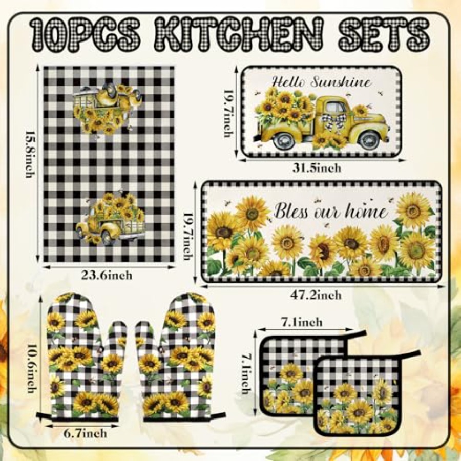 10 Pcs Kitchen Decor Oven Mitt - Mom'S Home Cooking incelemesi ve fiyatı