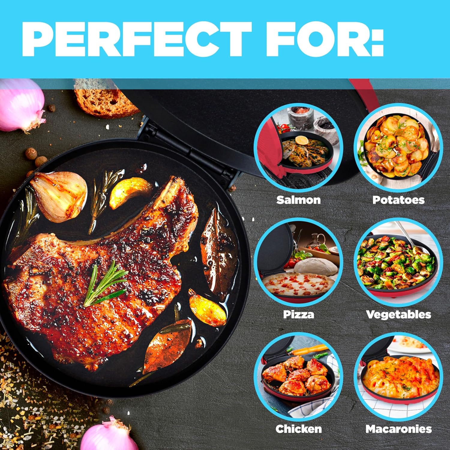 Electric Frying Pan 6.7Inch Pi - Home Cooking Quesadilla incelemesi ve fiyatı