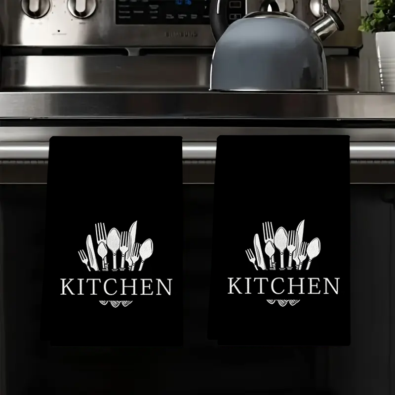 2Pcs, Black Lettered Kitchen T - Mom'S Home Cooking incelemesi ve fiyatı