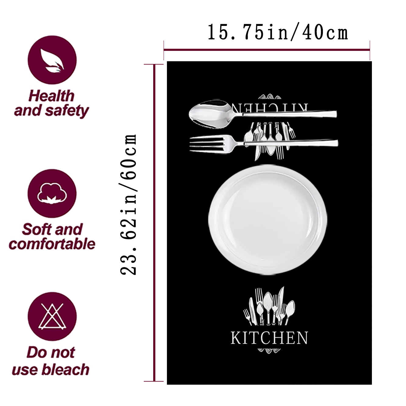 2Pcs, Black Lettered Kitchen T - Mom'S Home Cooking incelemesi ve fiyatı